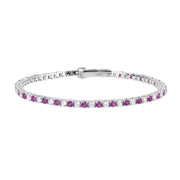 Mabina Bracciale tennis rubini sintetici e zirconi 533457-S